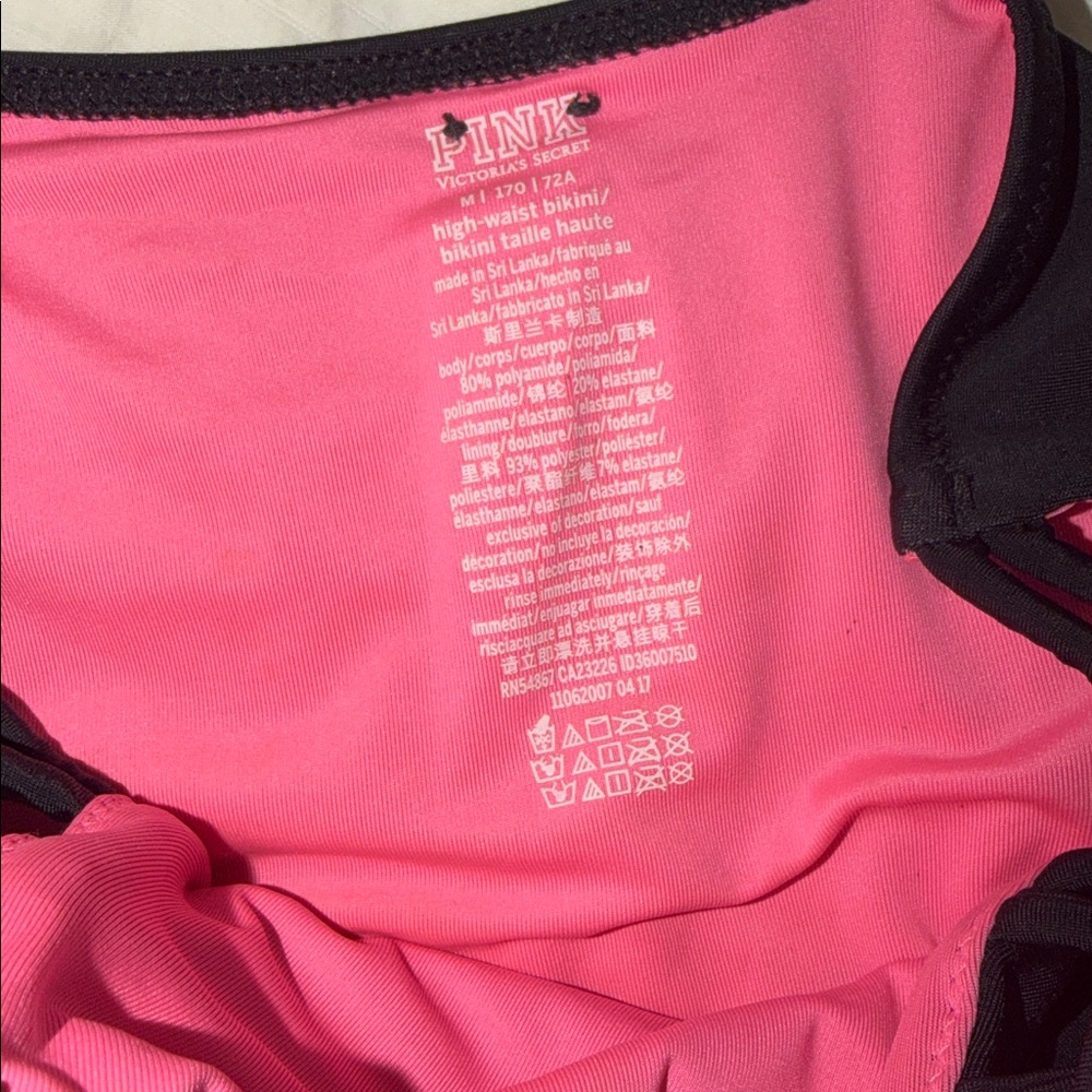 Victoria’s Secret /Pink swim, bikini, bottoms.Black and Pink - Picture 5 of 5
